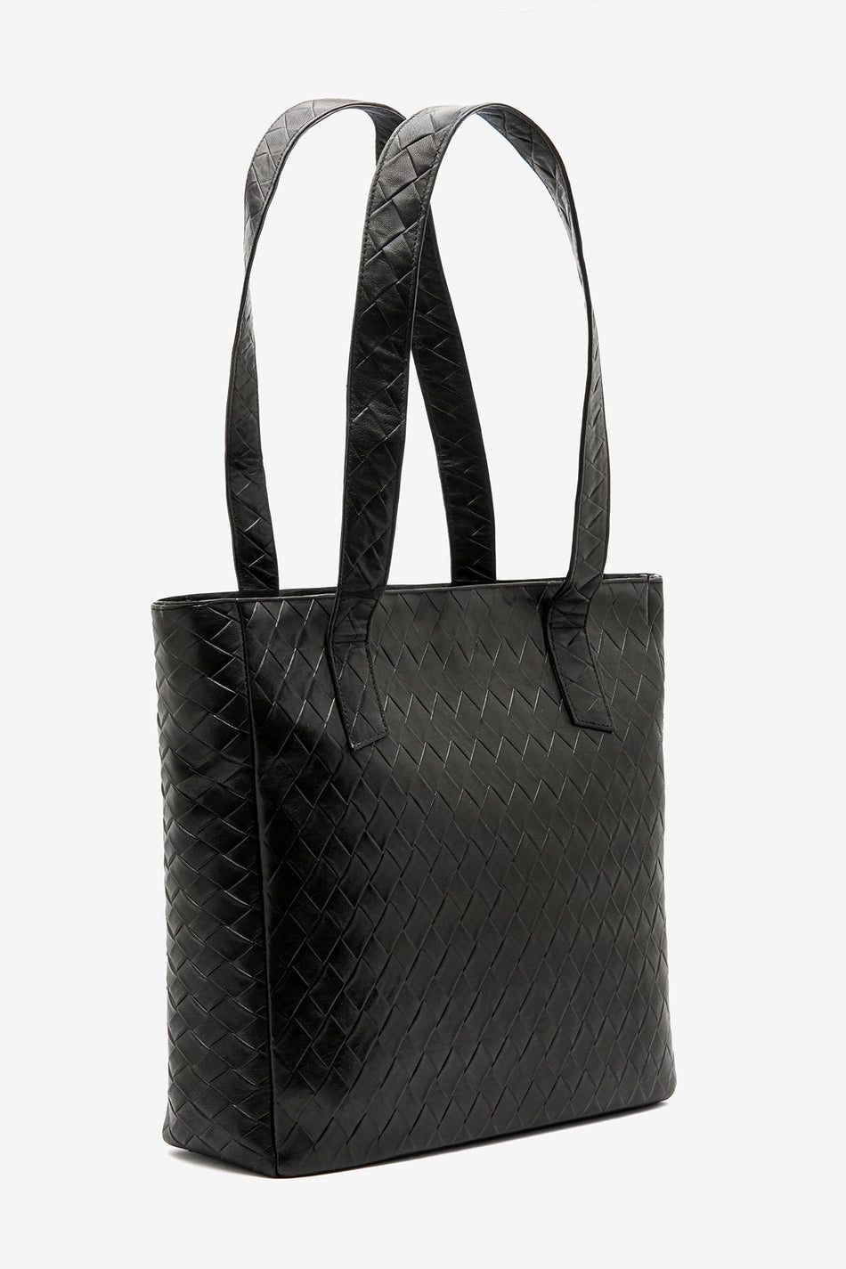 Fubileather Genuine Leather TOTE Shoulder and Arm Bag Black