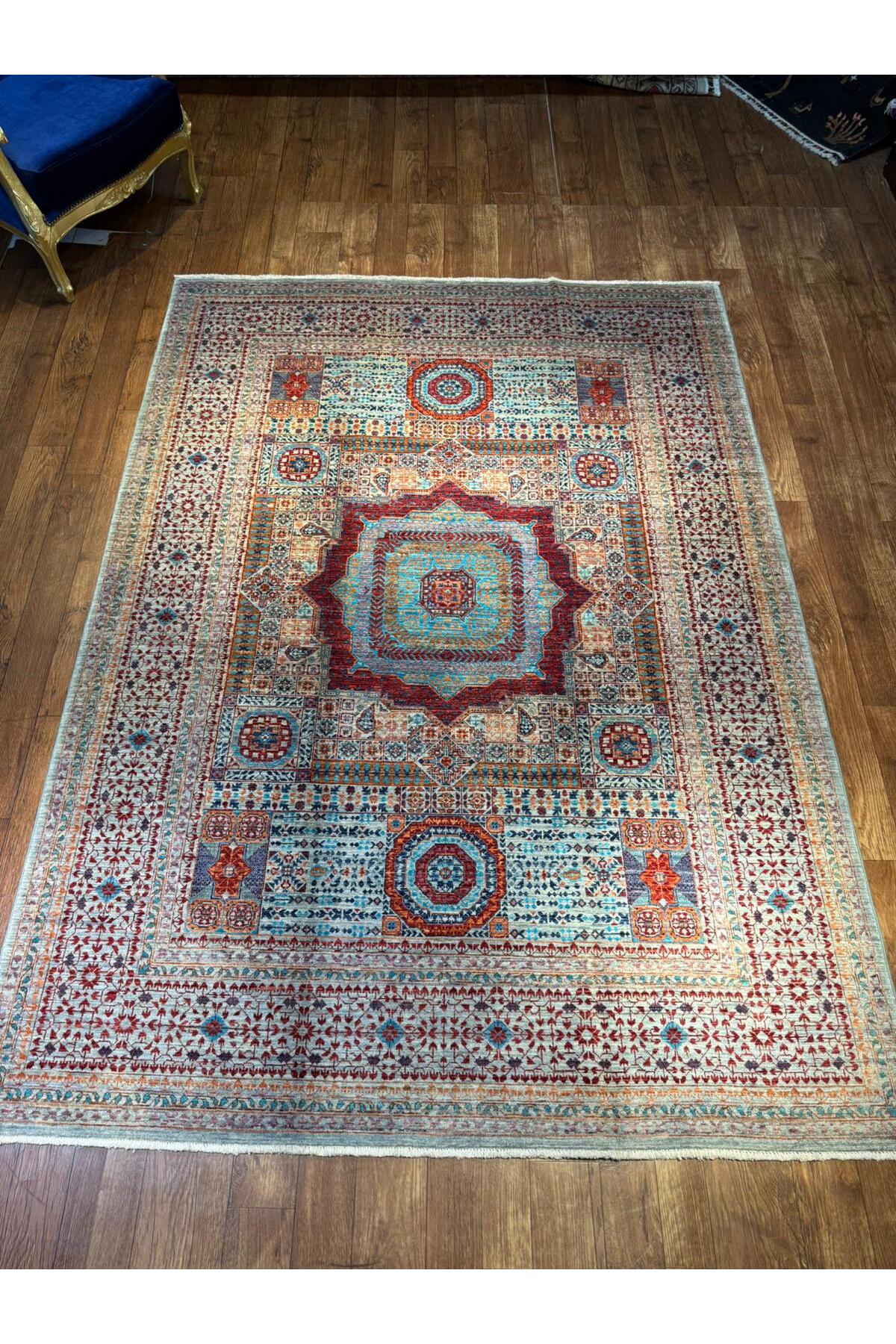 Wool Hand-Woven Afghan Rug