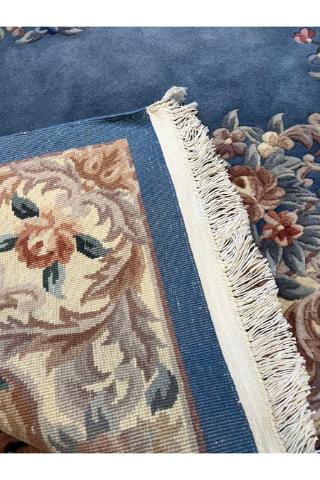 RD RAMAZAN DAG Hand Rug Art Hand-Woven Embossed Chinese Rug Premium Quality Blue Color Wool Weave Exceptional Bir Urun Size 300x200 - MALLTURK