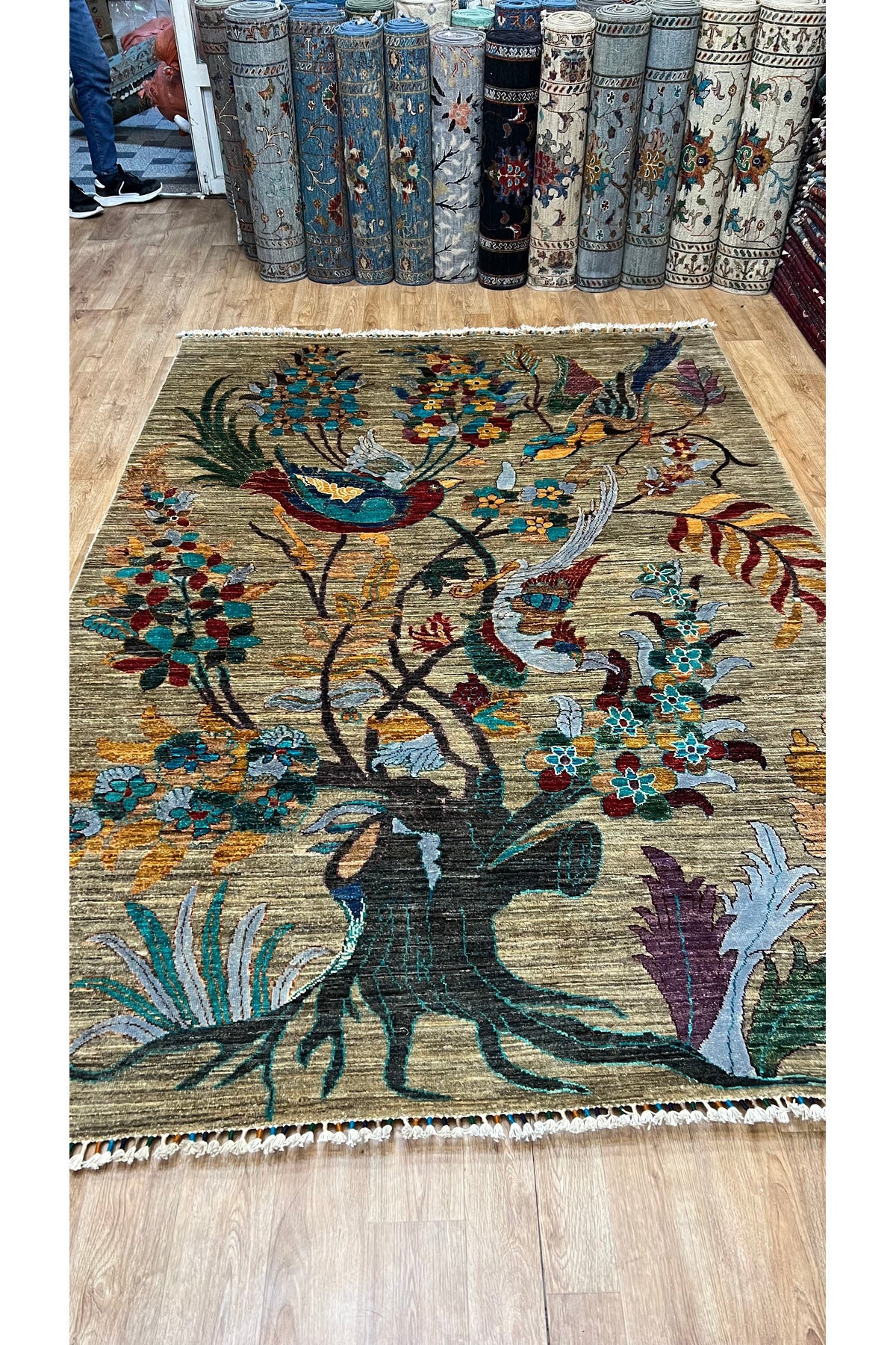 Turkmen Rug Hand-Woven Afghan Rug