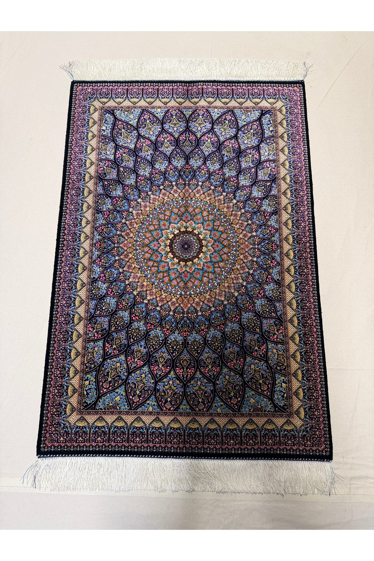 Afgan Rug Iranian Silk Fine Craftsmanship 1600 Reed Elegant Design - MALLTURK