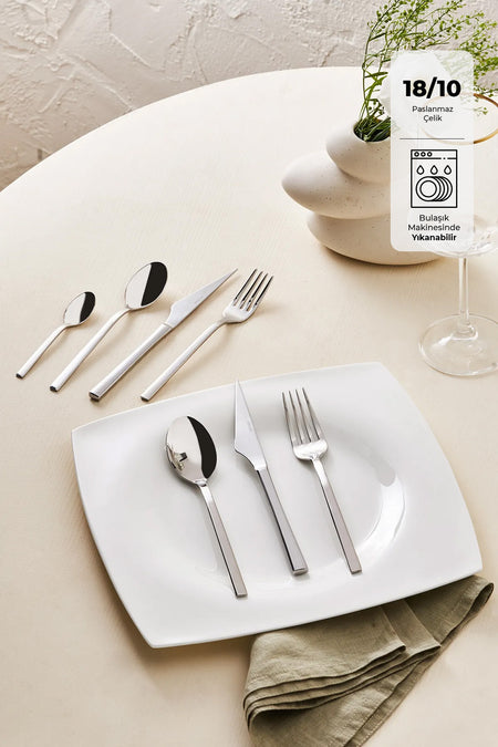 Emsan sedir elegance 84 Piece 12 Place Setting Flatware Set Boxed - MALLTURK