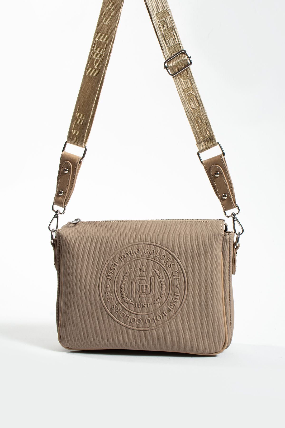 Just Polo Women's Shoulder & Messenger Bag, Beige,Polo Fabric - MALLTURK