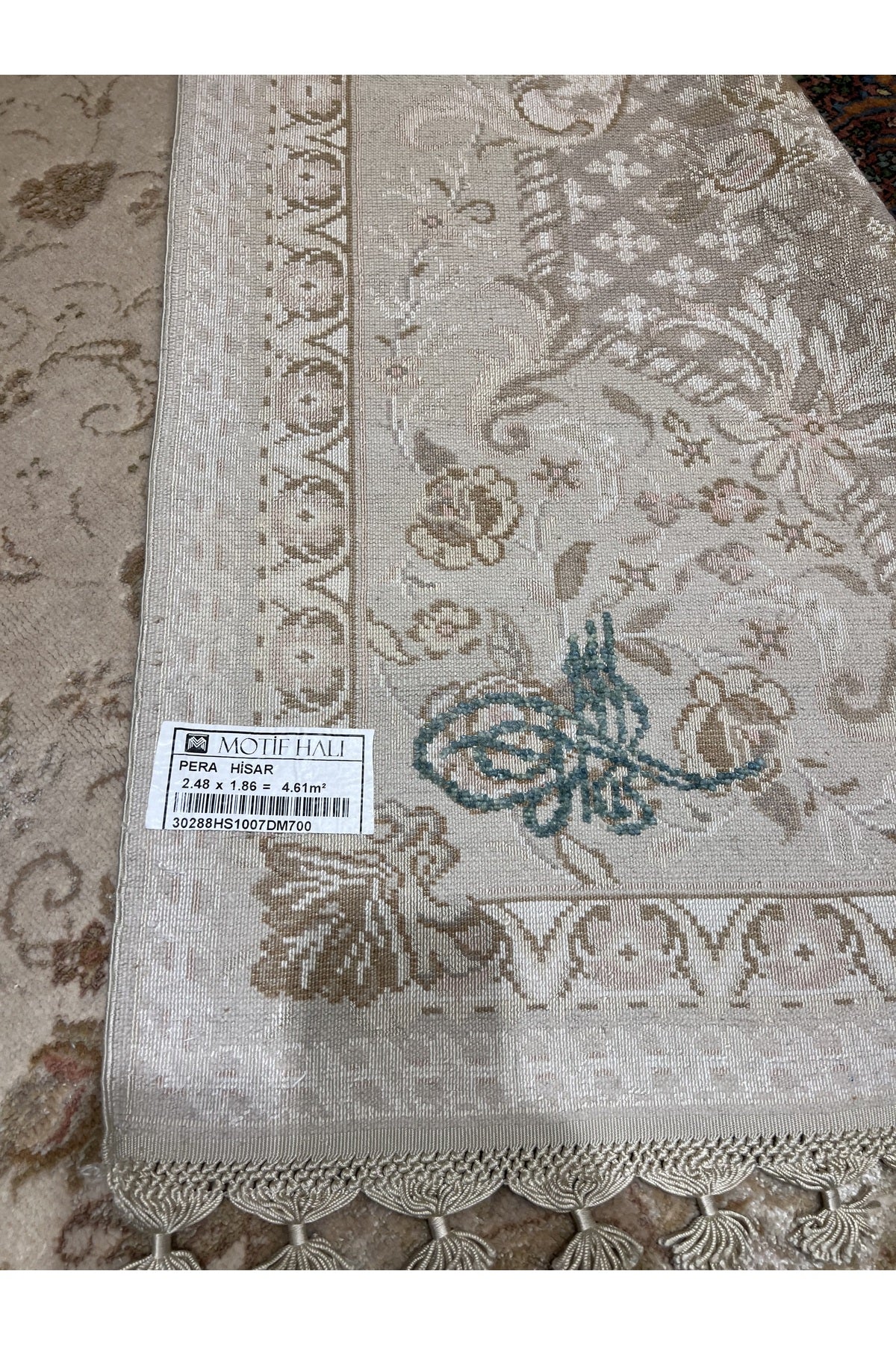 RD RAMAZAN DAG Hand Rug Art Hand-Woven Fine Rug Pera Tughra Silk Size 250x186