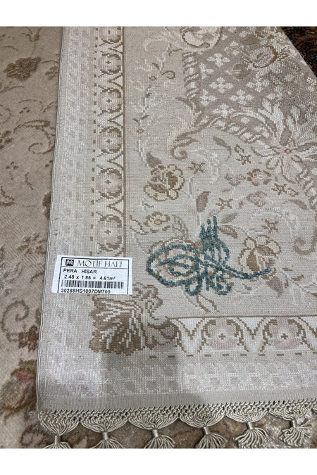 RD RAMAZAN DAG Hand Rug Art Hand-Woven Fine Rug Pera Tughra Silk Size 250x186