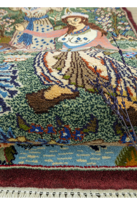 Soho Antiq Hezaren Figurlu Hand-Woven Rug 122x200 cm - MALLTURK