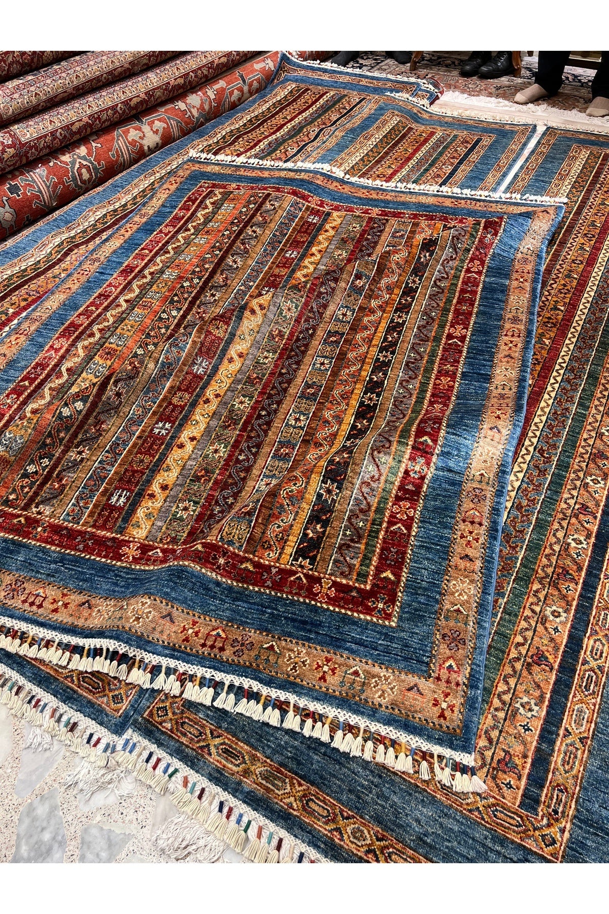 RD RAMAZAN DAG Hand Rug Art Hand-Woven Afghan Sirvan Sal Pattern Design 204x1.51