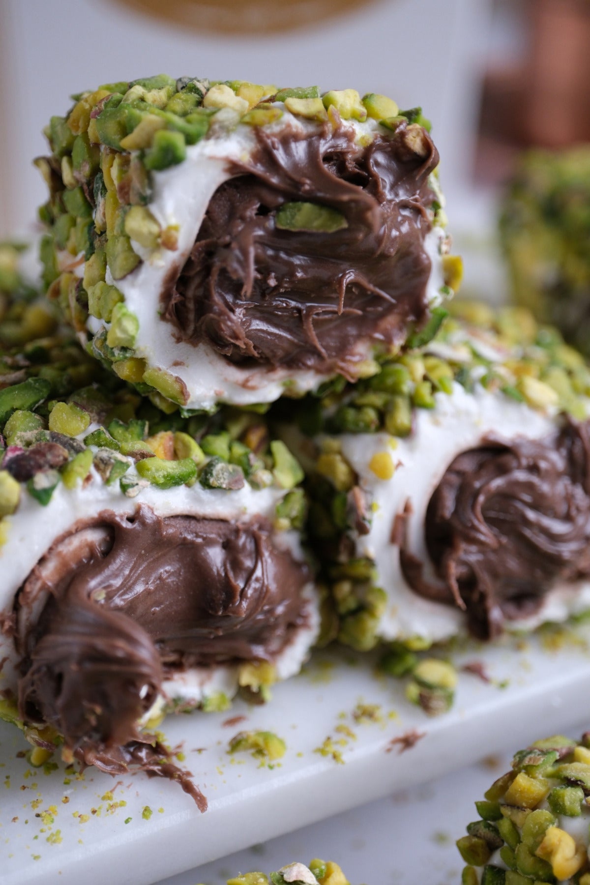 Erten sekerleme pirinc Pistachio Chocolate Turkish Delight 500 g - MALLTURK