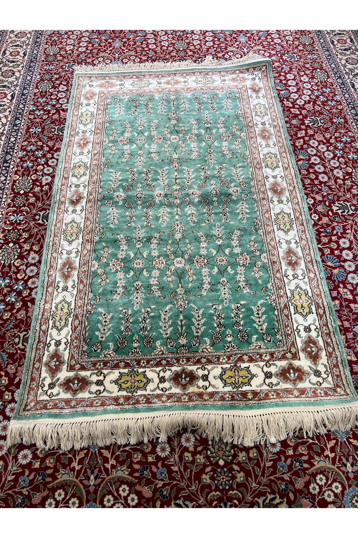 RD RAMAZAN DAG Hand Rug Art Hand-Woven Chinese Silk Rug 1.50x92 - MALLTURK