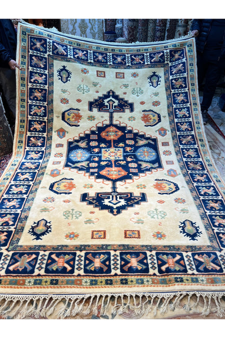 RD RAMAZAN DAG Hand Rug Art Hand-Woven Izmir Yoruk Rug Wool Weave KokBoya Size 280x208