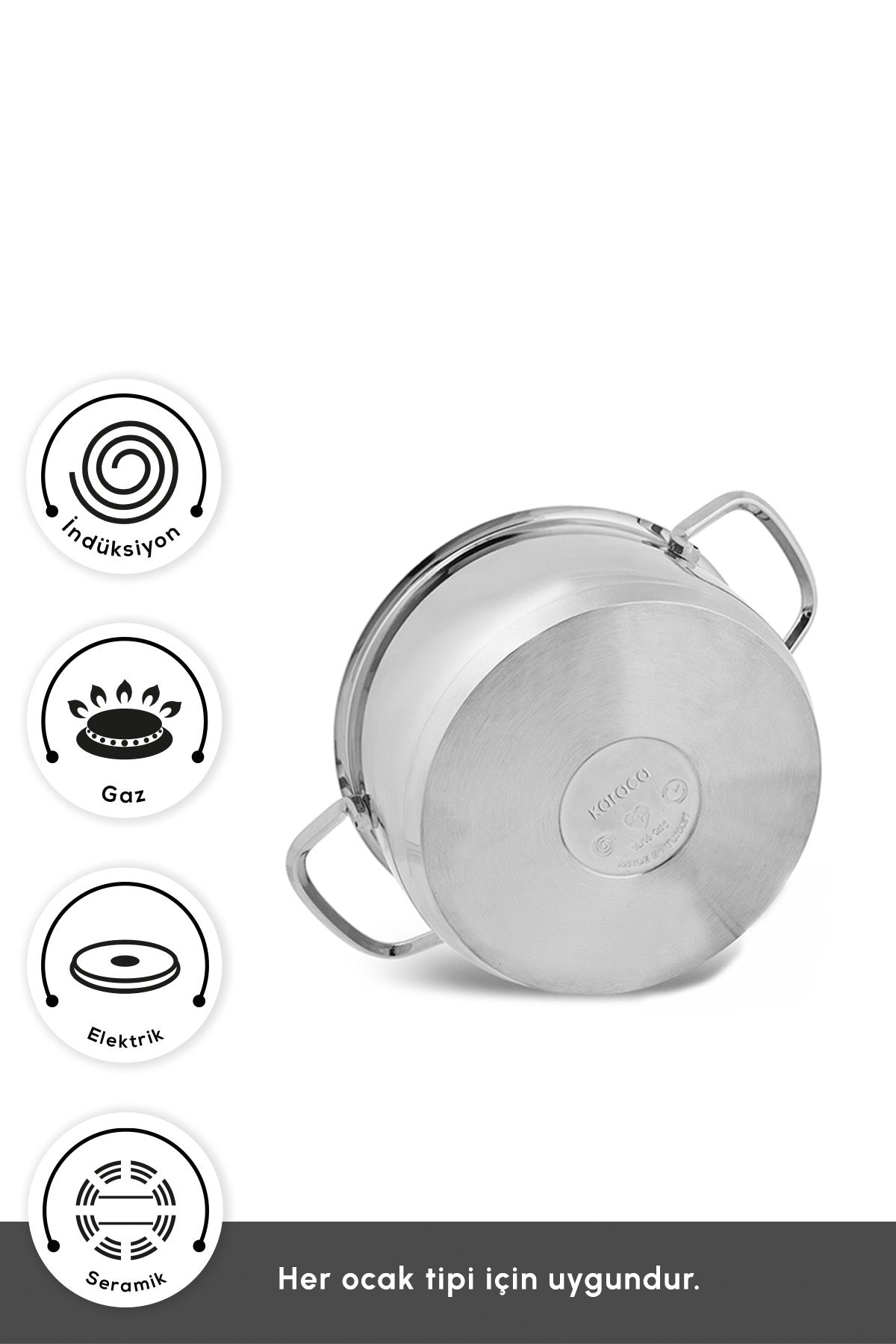 Karaca Sakura Powersteel 316 Induction Compatible 8 Piece Cookware Set - MALLTURK