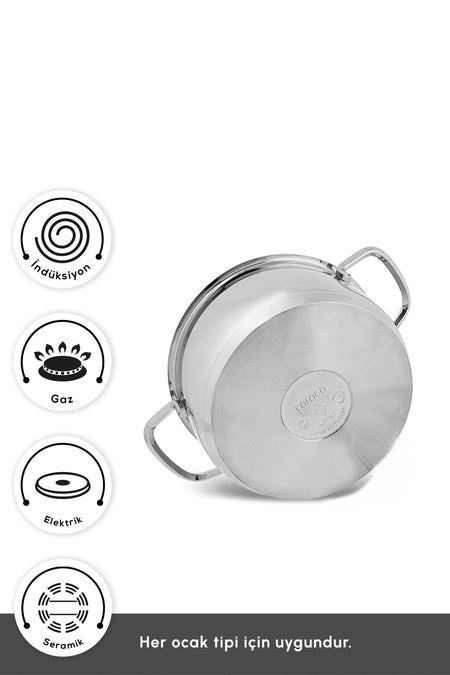 Karaca Sakura Powersteel 316 Induction Compatible 8 Piece Cookware Set - MALLTURK
