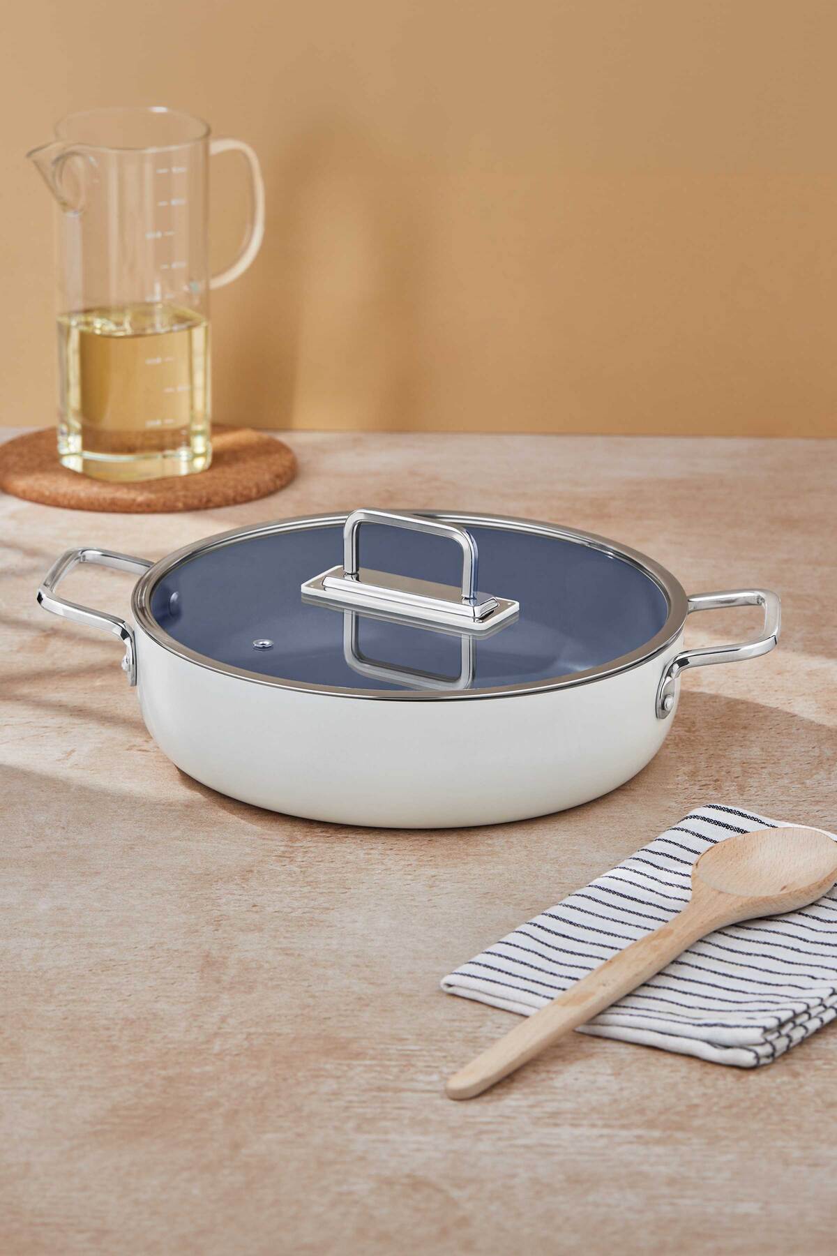 Tac Sera Feel Ceramic Nonstick Shallow Pot and