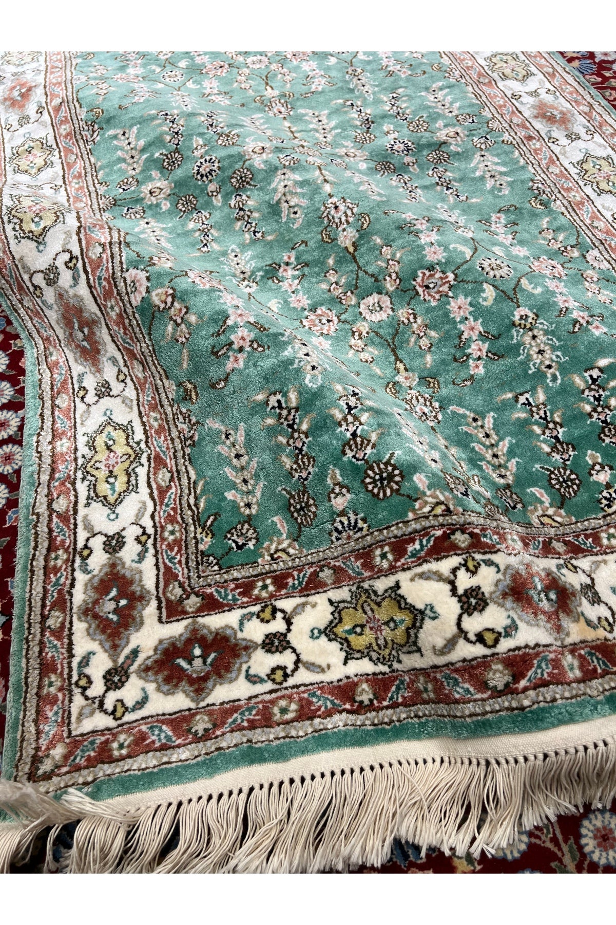 RD RAMAZAN DAG Hand Rug Art Hand-Woven Chinese Silk Rug 1.50x92 - MALLTURK