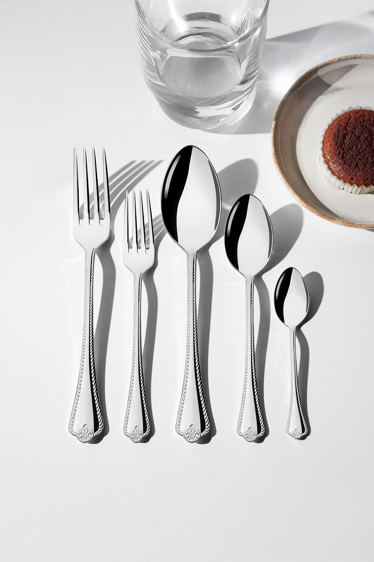 Nehir fulya Plain 6 Place Setting 36 Piece Boxed Flatware Set - MALLTURK