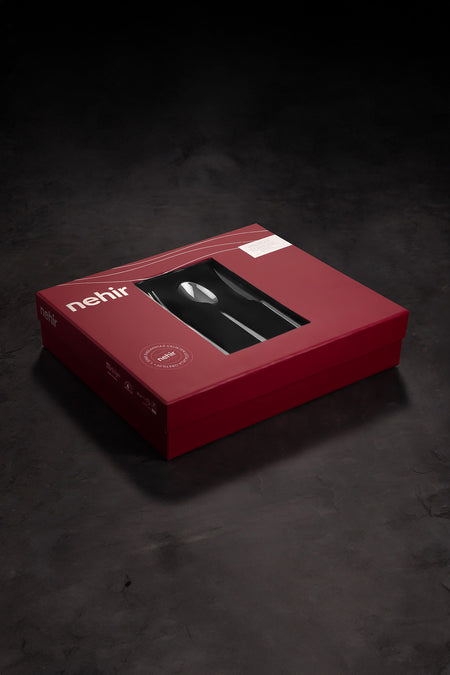 Nehir adriana Plain 12 Place Setting 84 Piece Boxed Flatware Set - MALLTURK