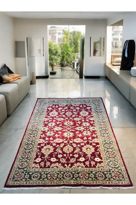 SIRVAN Rug Hand-Woven AFGAN Usak Rug - 281x290 - MALLTURK