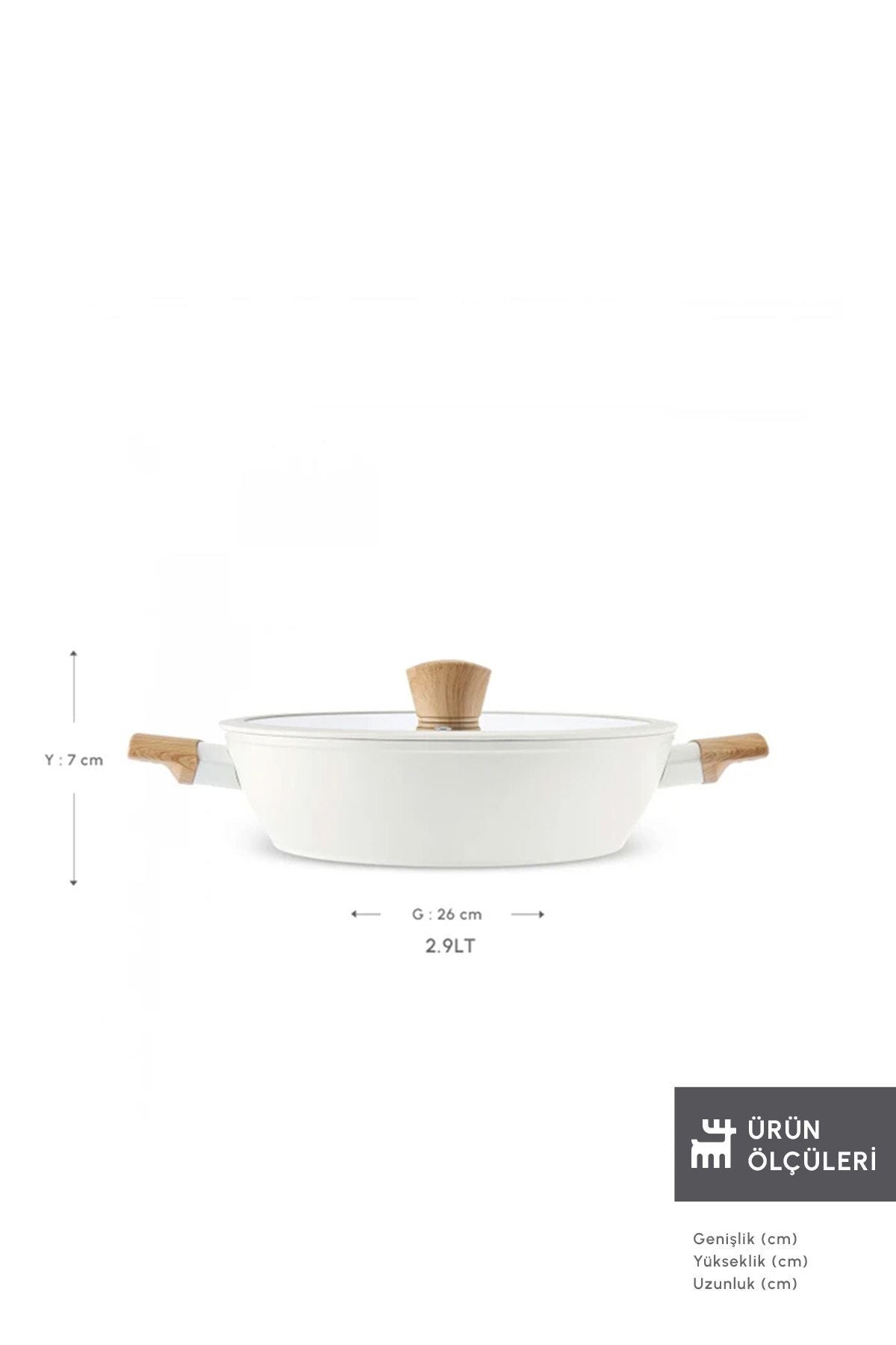 Karaca Swiss Crystal Creamy Wood Karniyarik 0 Yag Ile Nonstick Pot - MALLTURK