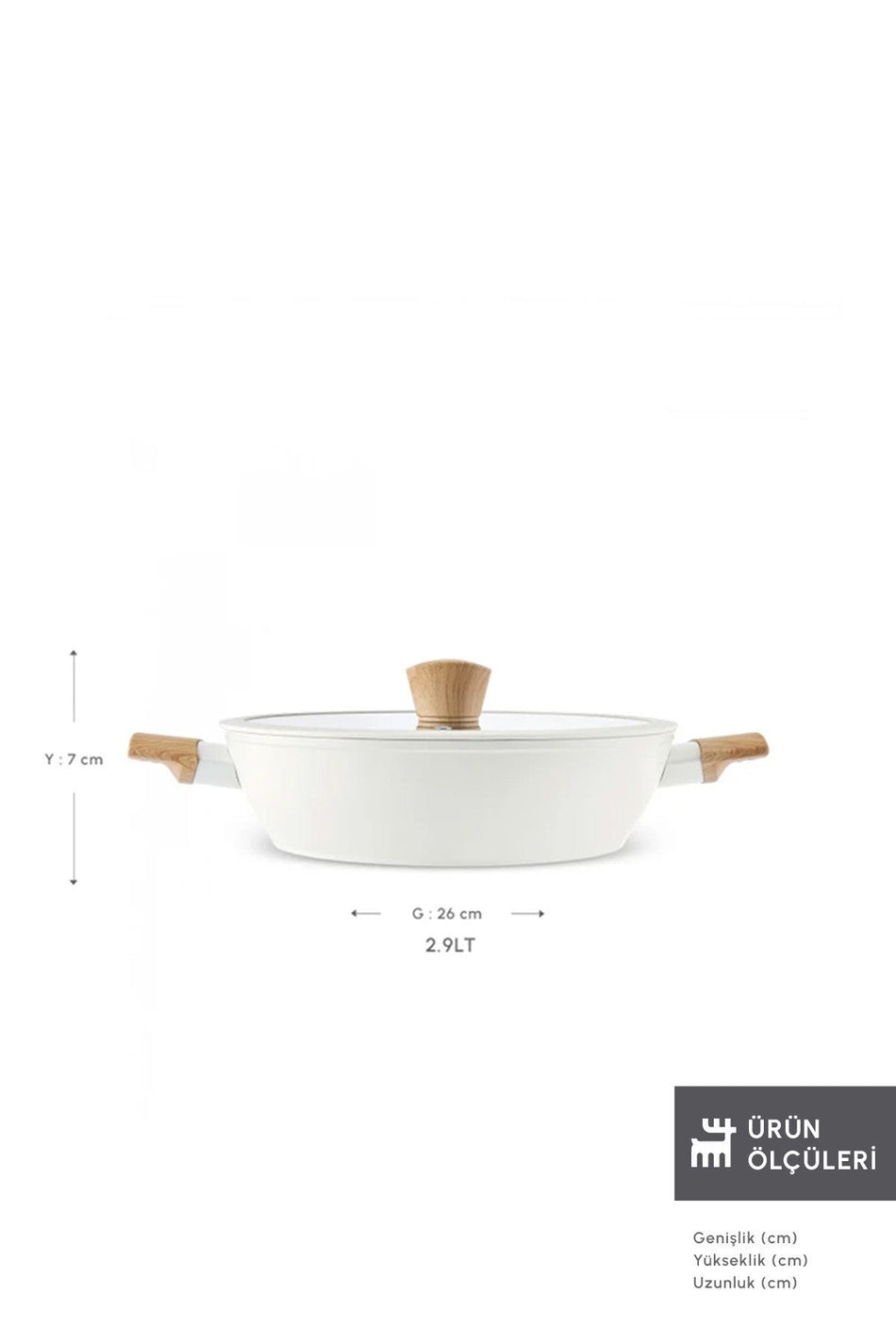 Karaca Swiss Crystal Creamy Wood Karniyarik 0 Yag Ile Nonstick Pot - MALLTURK