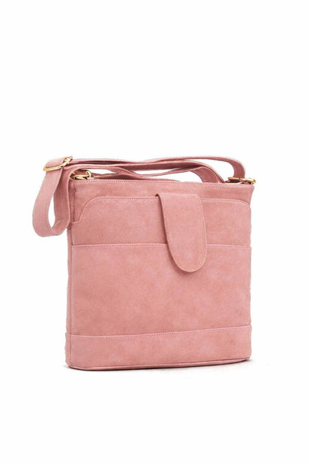 Fubileather Genuine Leather Gold-Detail Crossbody Women's Bag