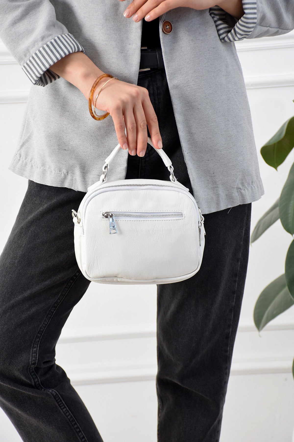 Just Polo Women's Handbag and Shoulder Bag White Daily Bag - MALLTURK