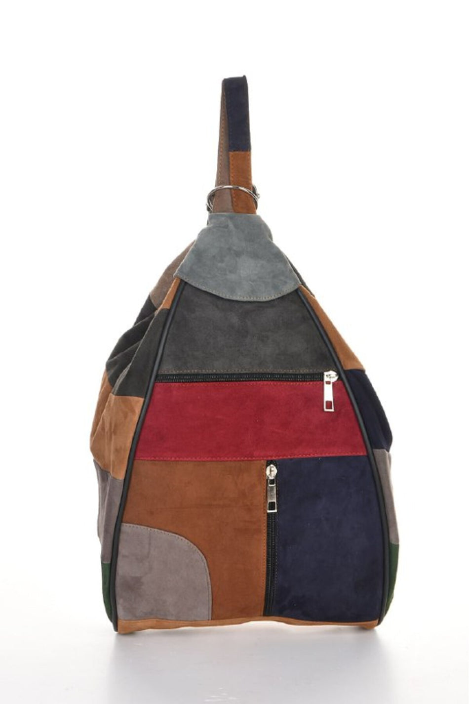 Fubileather Women's Suede Genuine Leather Backpack, Shoulder Bag