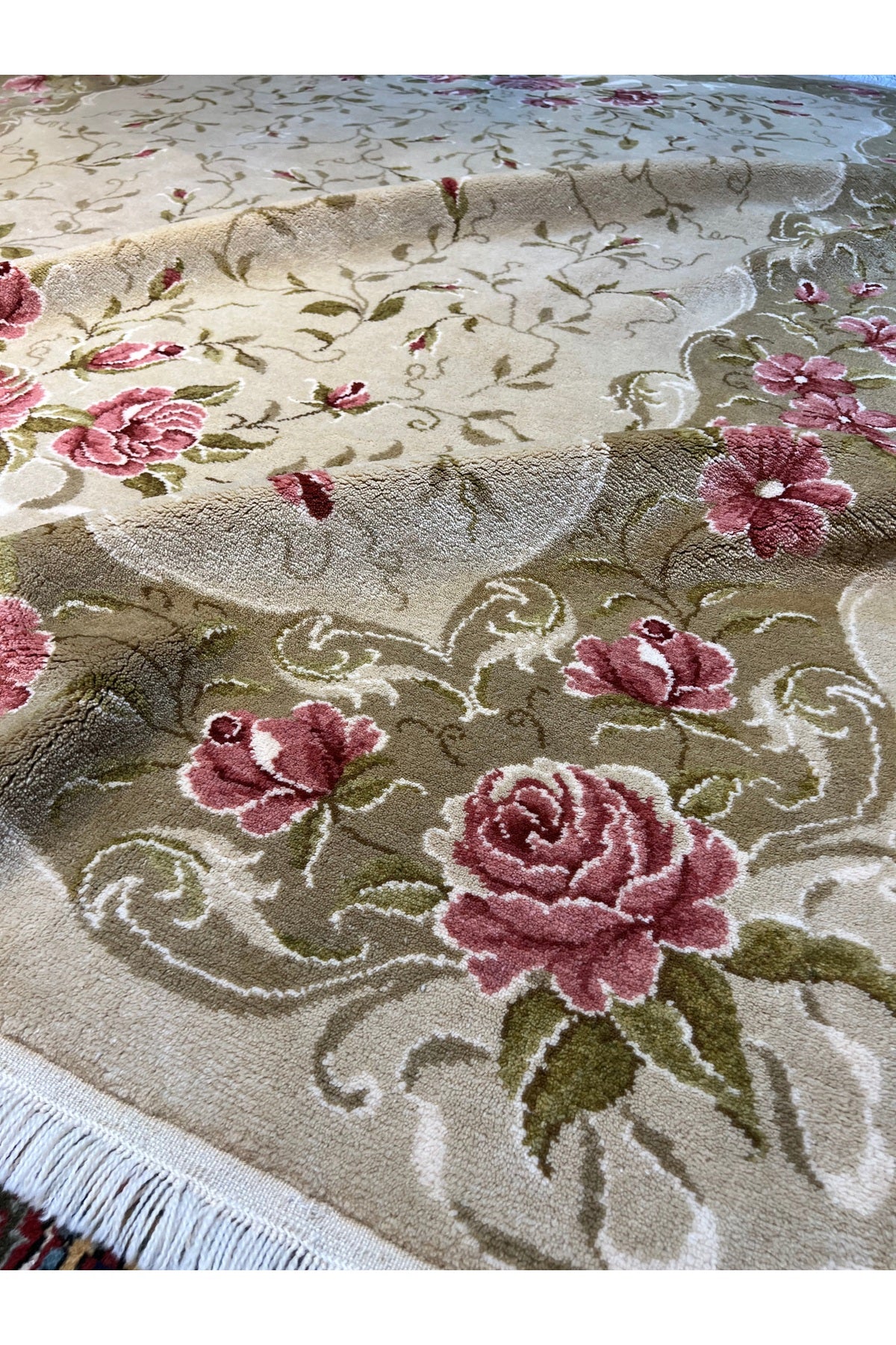 RD RAMAZAN DAG Hand Rug Art Hand-Woven Usak Rug Premium Quality Wool Weave Size 280x227 - MALLTURK