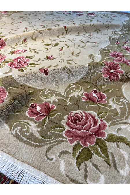RD RAMAZAN DAG Hand Rug Art Hand-Woven Usak Rug Premium Quality Wool Weave Size 280x227 - MALLTURK