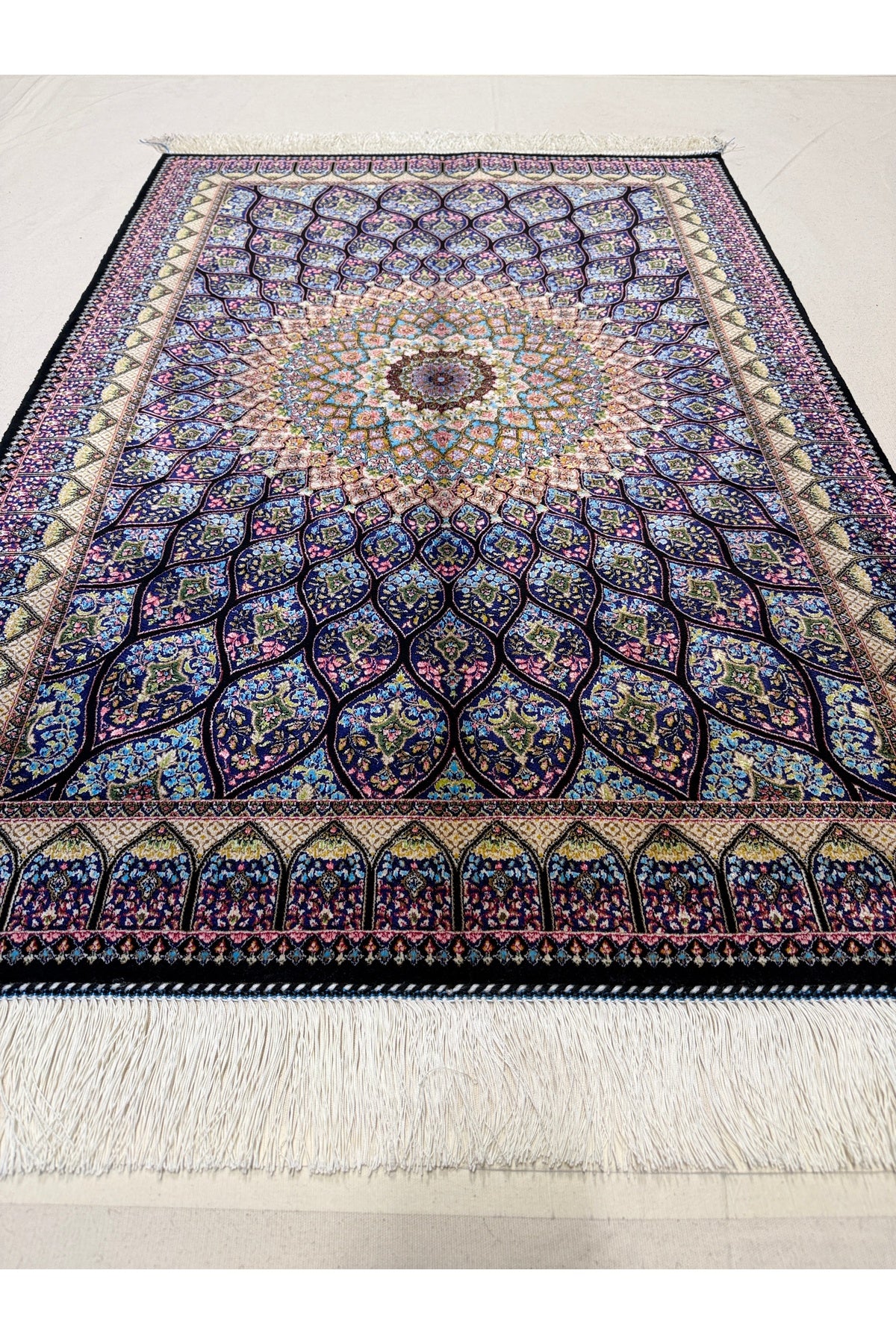 Afgan Rug Iranian Silk Fine Craftsmanship 1600 Reed Elegant Design - MALLTURK