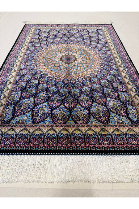 Afgan Rug Iranian Silk Fine Craftsmanship 1600 Reed Elegant Design - MALLTURK