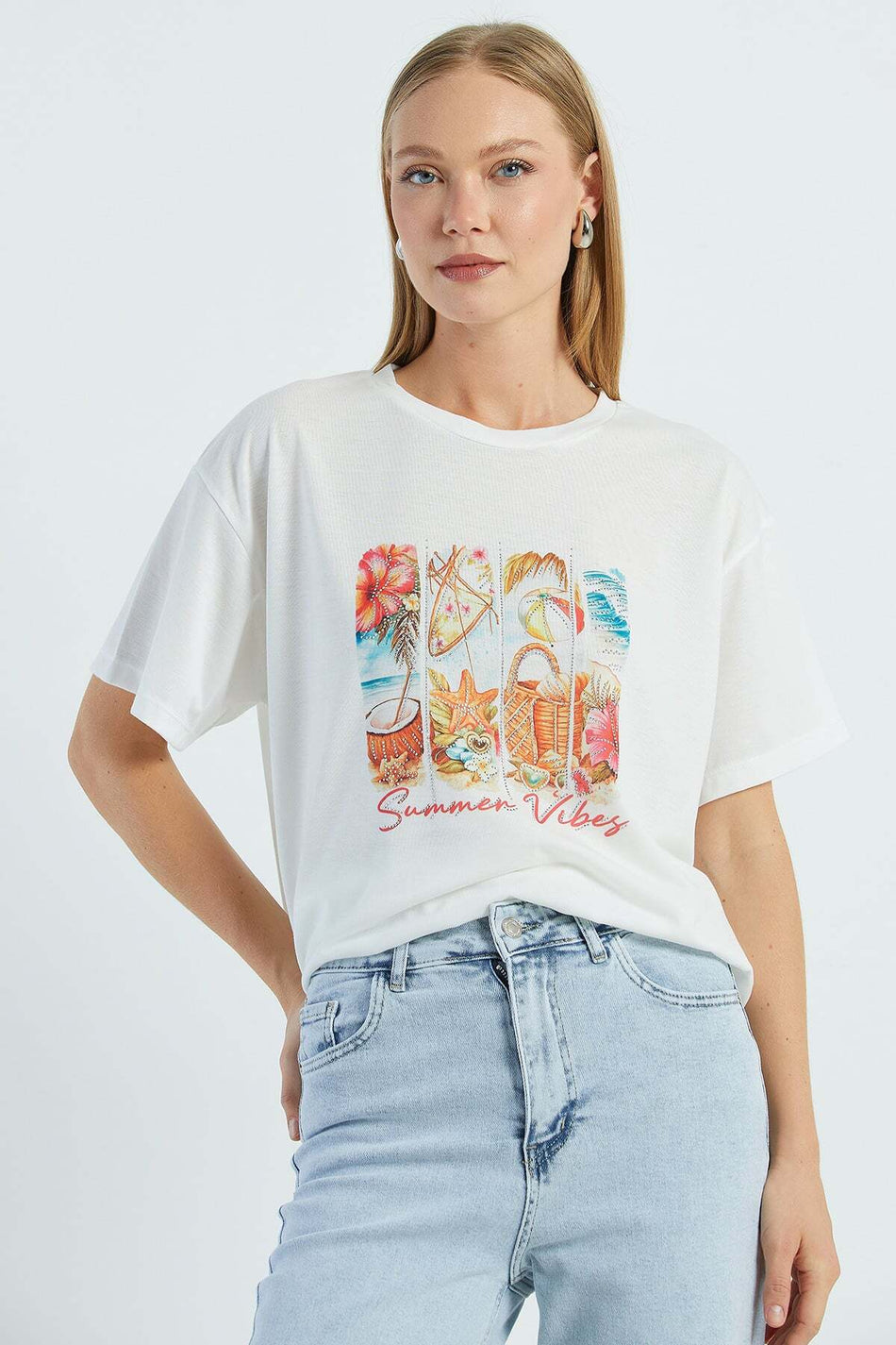 Stoned Summer Vibes Printed T-Shirt