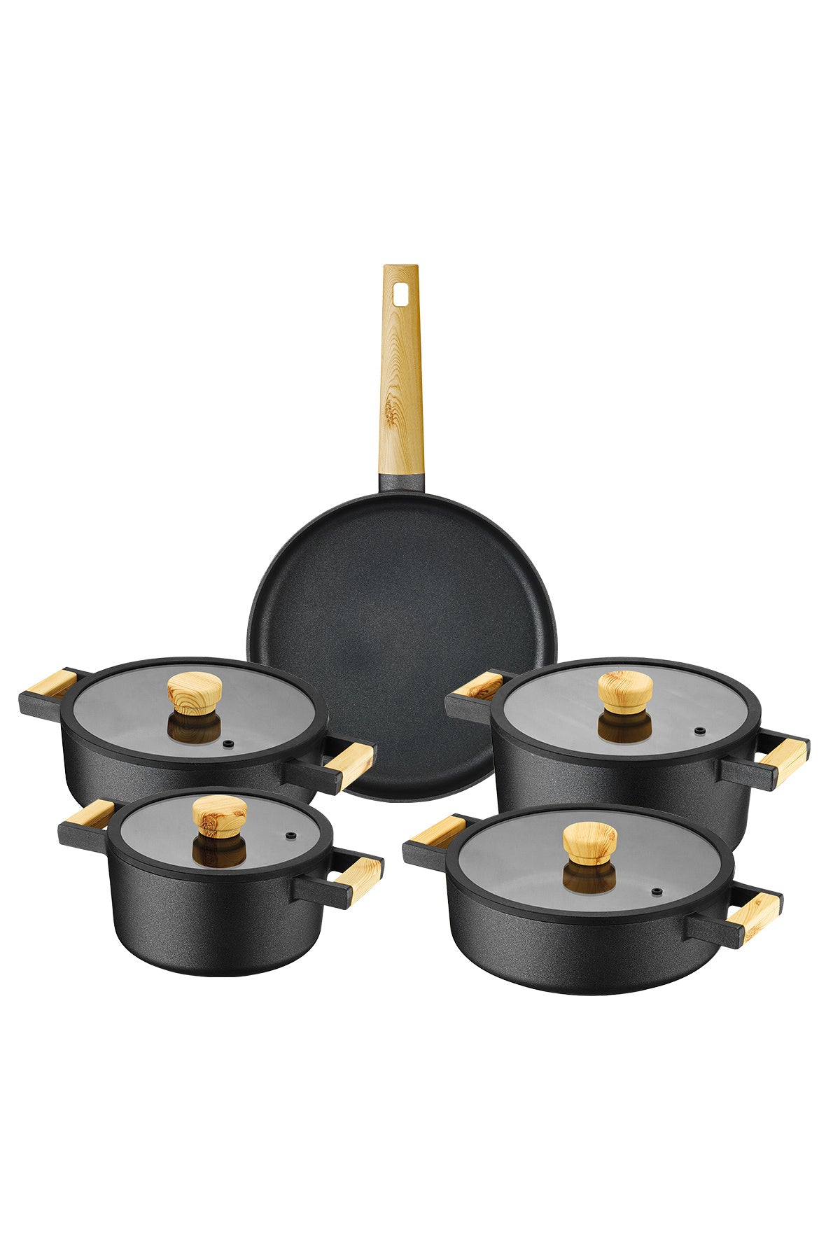 Aryildiz Matilda Aluminyum Cast 9 Piece Cookware Set