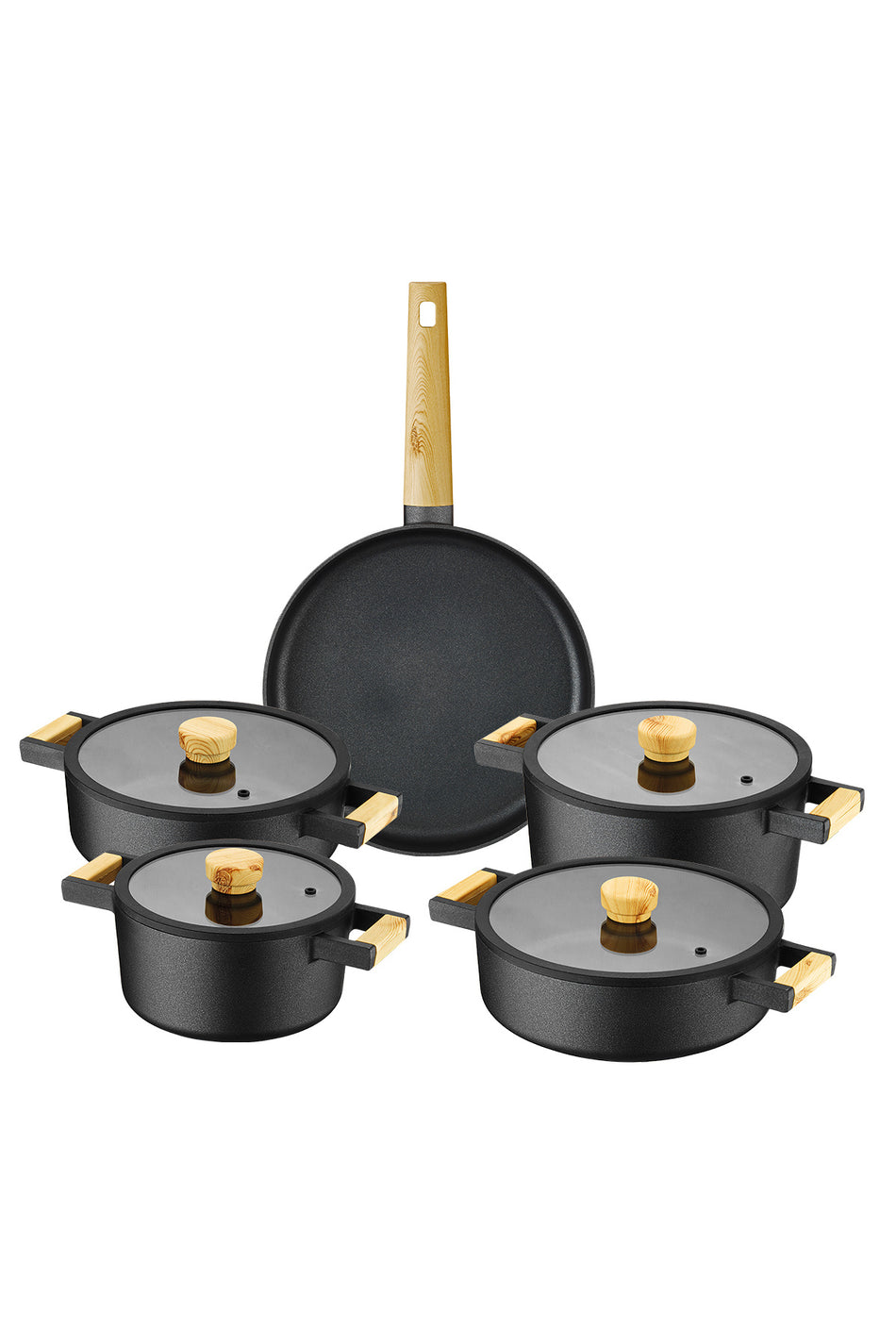 Aryildiz Matilda Aluminyum Cast 9 Piece Cookware Set