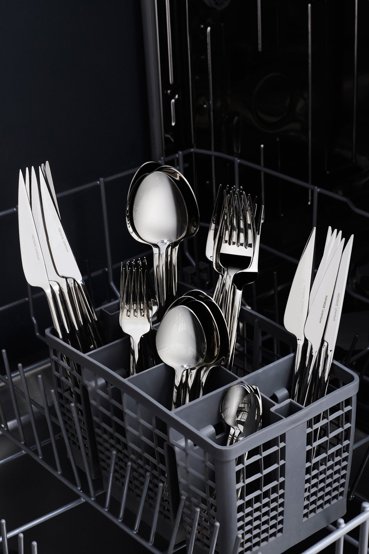 Karaca sirius 84 Piece 12 Place Setting 316 premium Flatware Boxed - MALLTURK