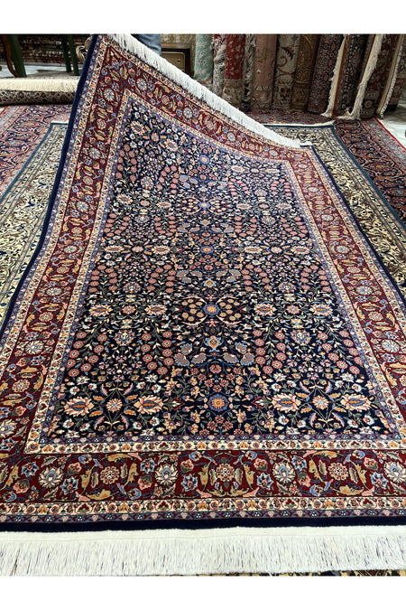 RD RAMAZAN DAG Hand Rug Art Hand-Woven Hereke Rug 100.Anniversary Series Seven Mountains Flower Design Size 235x150 - MALLTURK