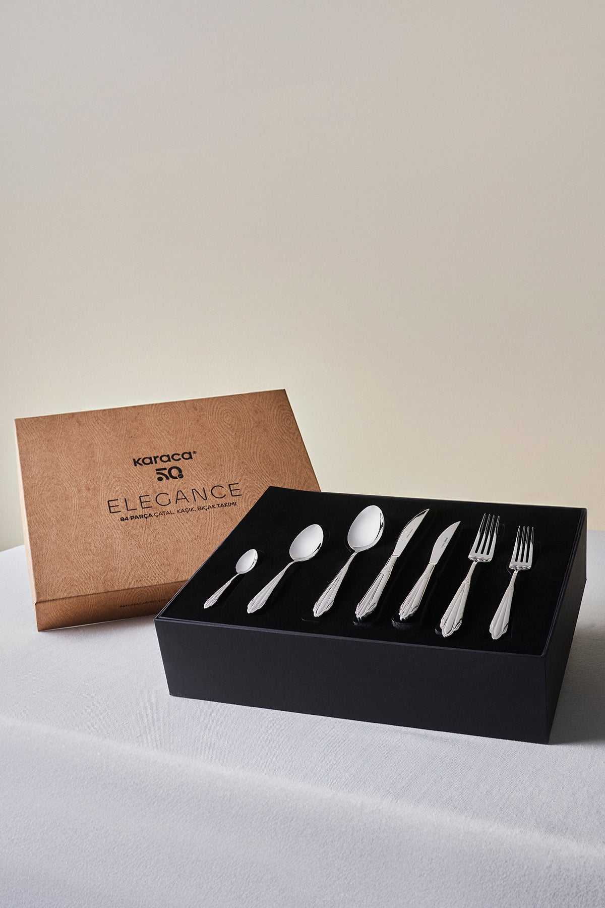 Karaca new mantilla elegance 84 Piece 12 Place Setting Flatware Boxed - MALLTURK
