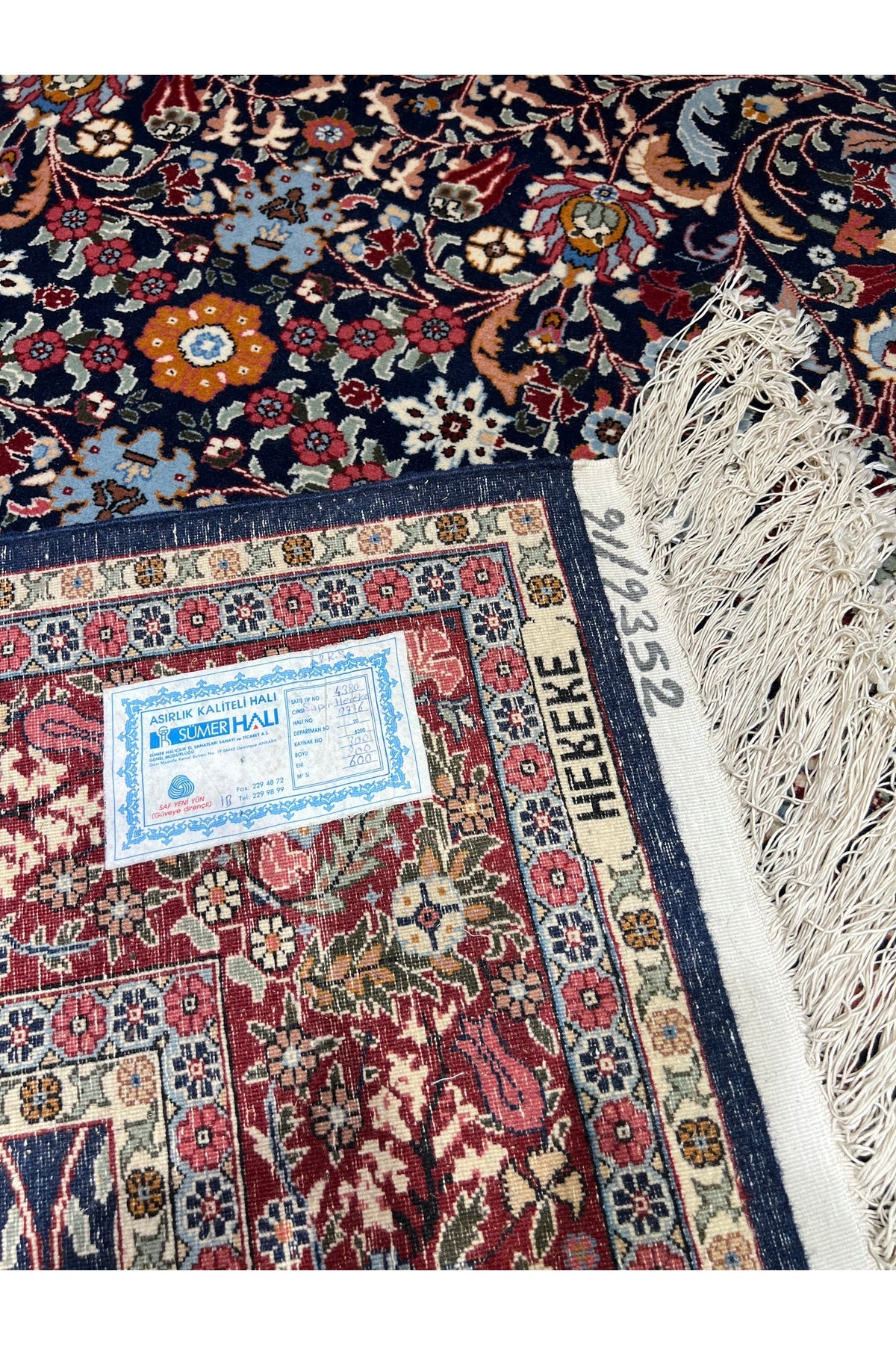 RD RAMAZAN DAG Hand Rug Art Hand-Woven Hereke Rug Imzalidir Lalezar Design Size 300x200 - MALLTURK