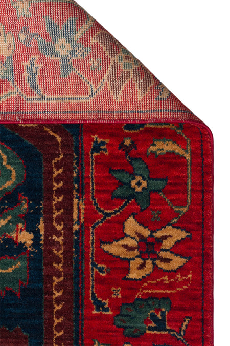 Cool Rug Mardin Red Navy Cok Multicolor Authentic Ethnic Pattern Hand-Woven Yunlu Soft Salon Ev Oda Rug