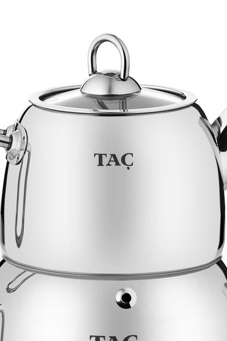 Tac Panda induction Base Maxi Size 4-Piece Stainless Steel Teapot Set 1.75-2.75lt - MALLTURK