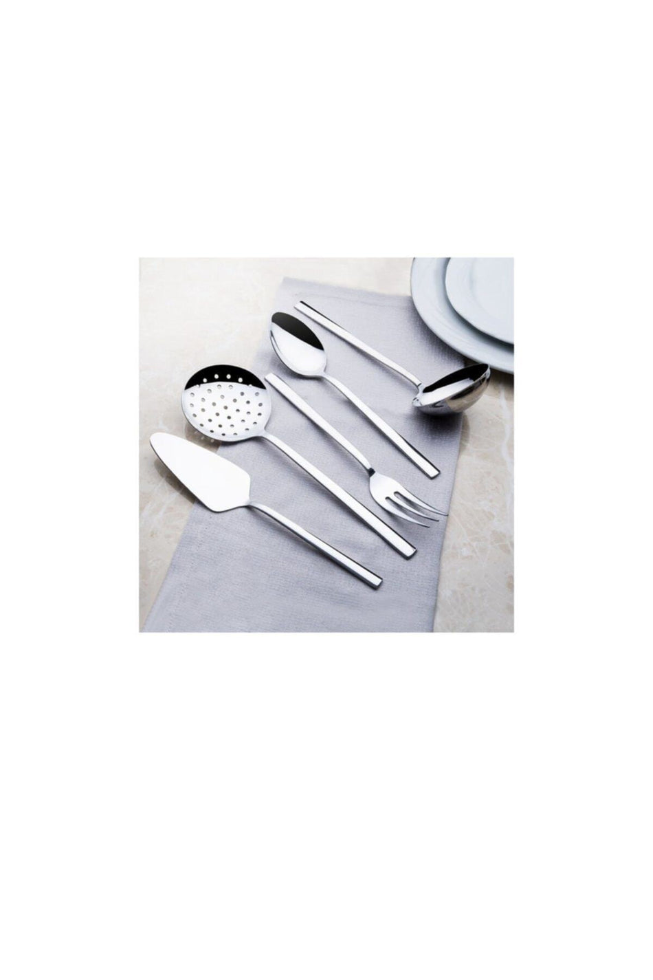 Nehir dalyan Plain 5p Serving Utensil Set - MALLTURK