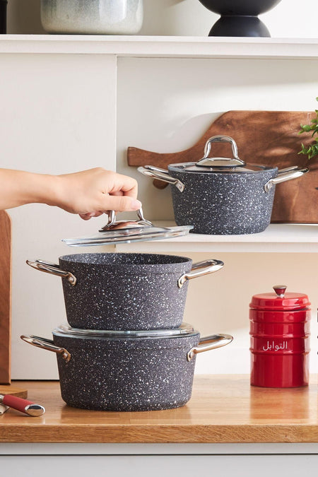 Karaca Biogranit Stone 6 Piece Midi Cookware Set - MALLTURK