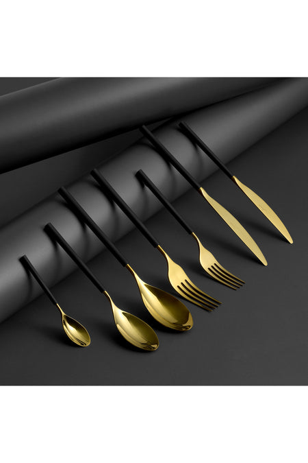 Jumbo 6000 roller titanyum gold 84 Piece 12 Place Setting Flatware Set 500 01 02 1957 - MALLTURK