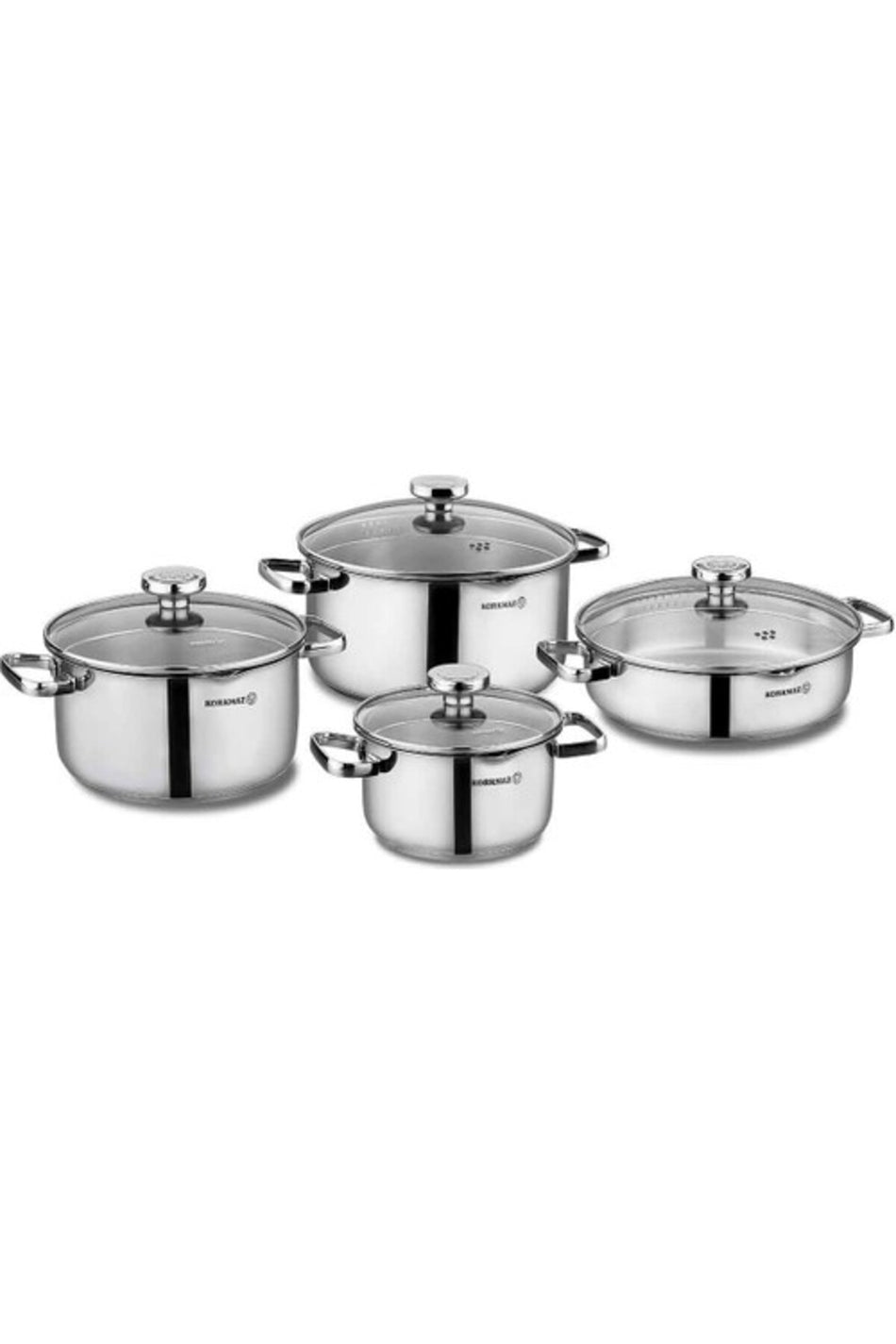 KORKMAZ Aqua 8 Piece Cookware Set