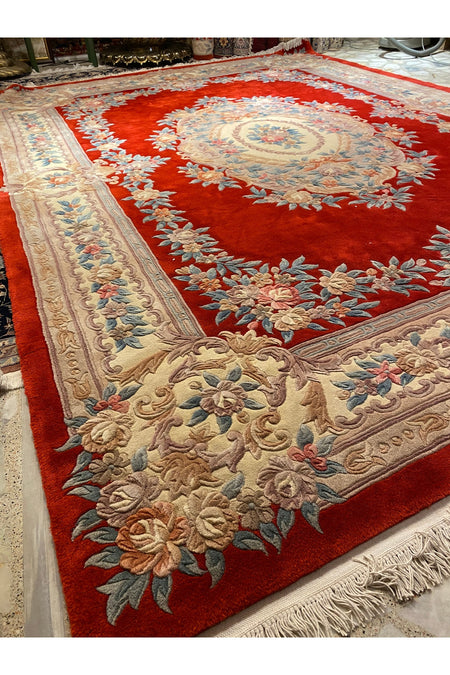 RD RAMAZAN DAG Hand Rug Art Hand-Woven Embossed Chinese Rug Premium Quality Size 370x270 - MALLTURK