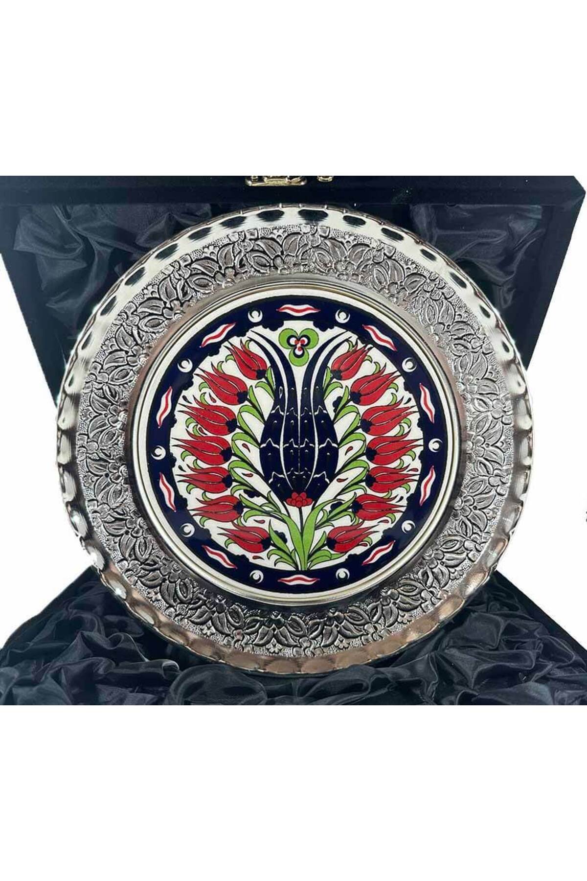 Cini Evi Tulip Garden Silver Plate 25cm - MALLTURK