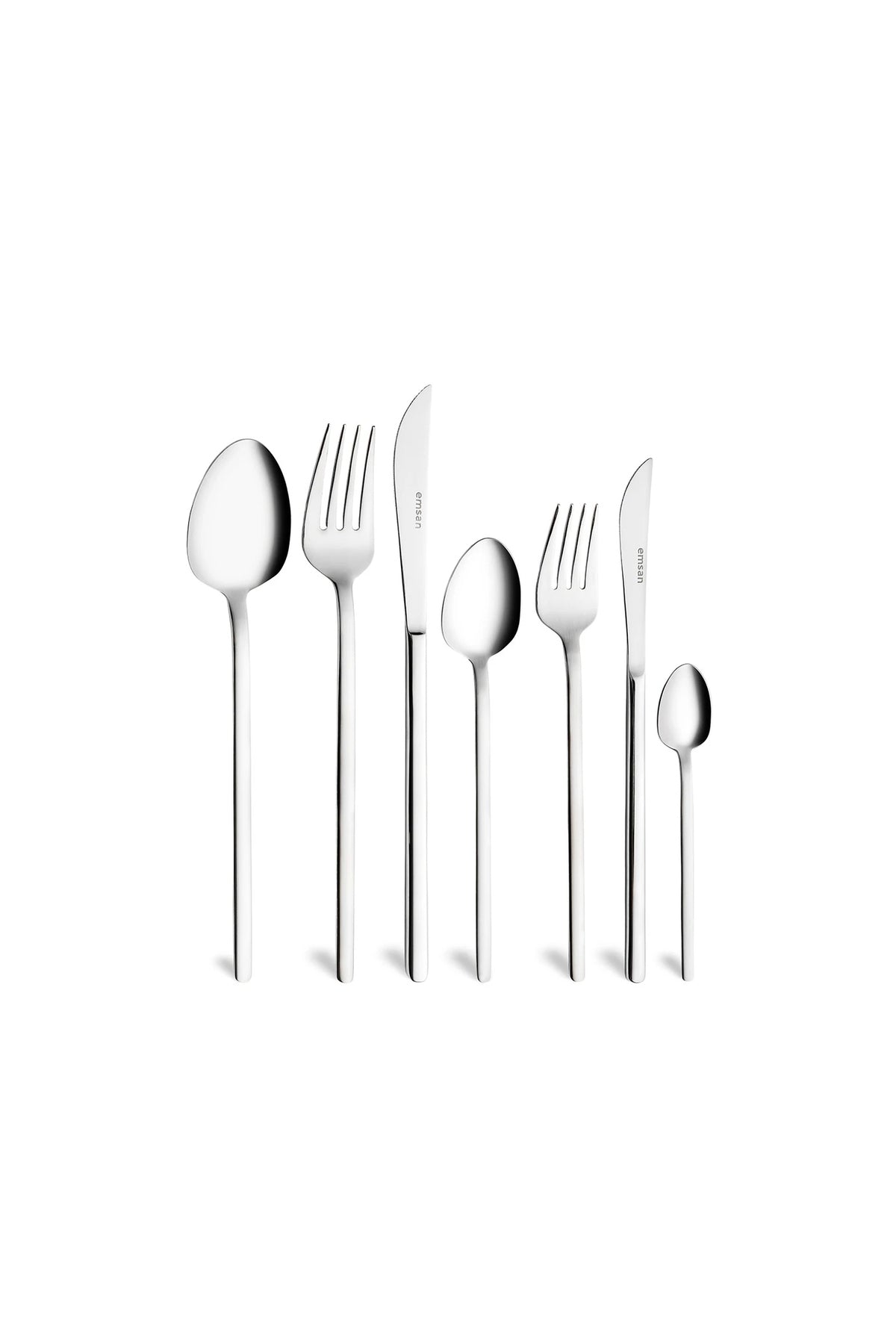 Emsan lora 84 Piece 12 Place Setting Boxed Flatware Set - MALLTURK