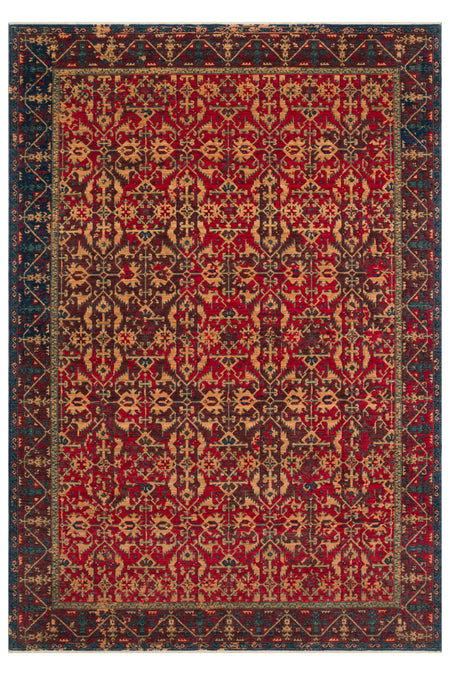 Kalesta Rug Rustik 09 Red Natural Wool ile Ozel Tezgahlarda Hand-Woven Teknikleri ile Uretilen Living Room Rug
