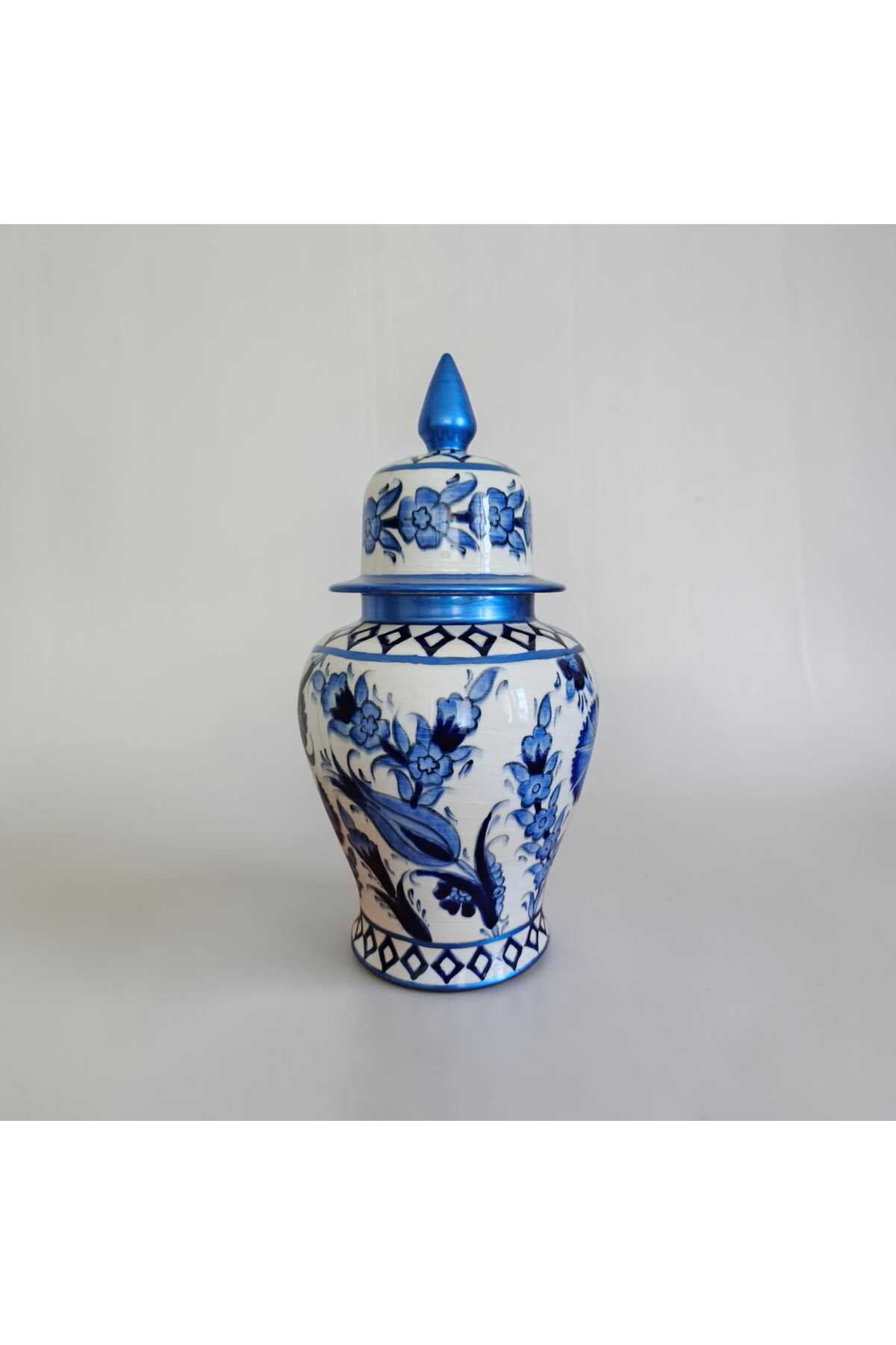 Sema Cini Handmade Ceramic Shahkup 20 cm Vase - MALLTURK