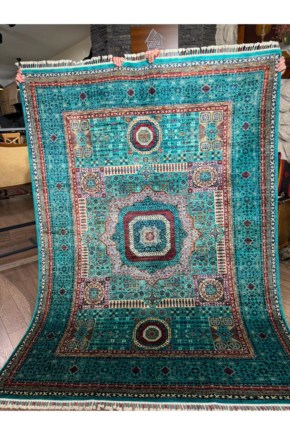 Rustikev Hand-Woven Afgan Memluk Rug 175 x 242