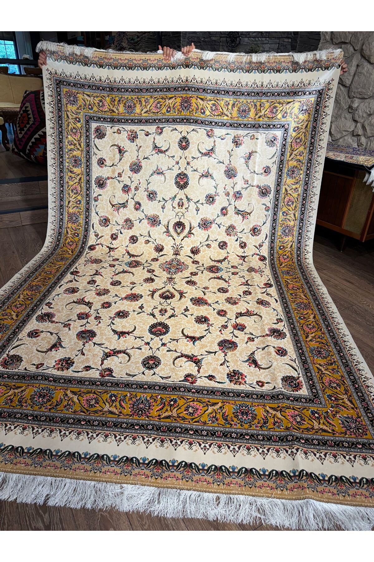 Rustikev Iranian Silk BABILBAHCESI Rug - MALLTURK